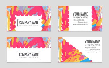 Soyut vektör düzen arka plan set. Sanat kalıp çizmek için, 