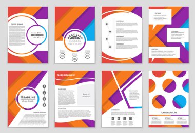 Soyut vektör düzen arka plan set. Sanat kalıp çizmek için, 