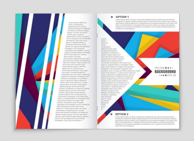 Soyut vektör düzen arka plan set. Sanat kalıp çizmek için, 