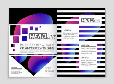 Soyut vektör düzen arka plan set. Sanat kalıp çizmek için, 