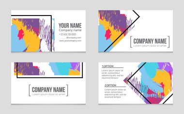 Soyut vektör düzen arka plan set. Sanat kalıp çizmek için, 