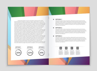 Soyut vektör düzen arka plan set. Sanat kalıp çizmek için, 