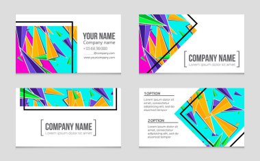 Soyut vektör düzen arka plan set. Sanat kalıp çizmek için, 