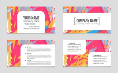 Soyut vektör düzen arka plan set. Sanat kalıp çizmek için, 