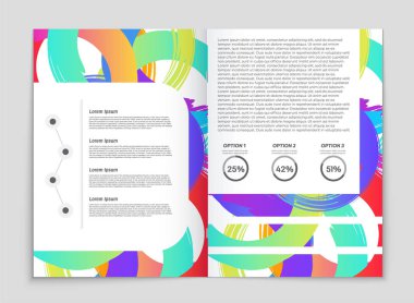 Soyut vektör düzen arka plan set. Sanat kalıp çizmek için, 