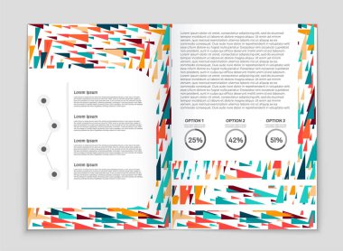 Soyut vektör düzen arka plan set. Sanat kalıp çizmek için, 