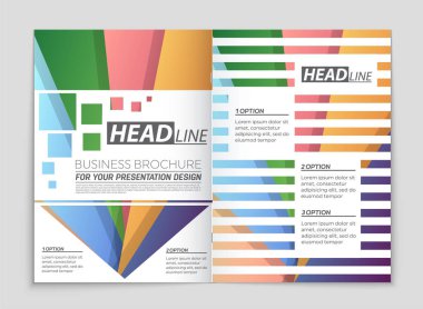 Soyut vektör düzen arka plan set. Sanat kalıp çizmek için, 