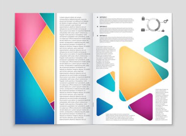 Soyut vektör düzen arka plan set. Sanat kalıp çizmek için, 