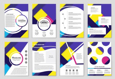 Soyut vektör düzen arka plan set. Sanat kalıp çizmek için, 