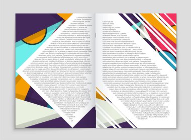 Soyut vektör düzen arka plan set. Sanat kalıp çizmek için, 