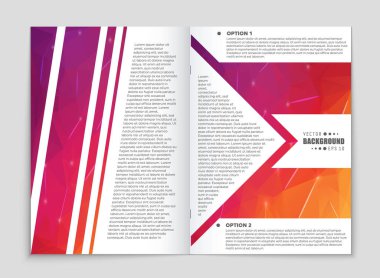 Soyut vektör düzen arka plan set. Sanat kalıp çizmek için, 