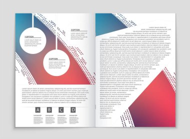 Soyut vektör düzen arka plan set. Sanat kalıp çizmek için, 