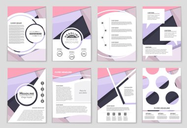 Soyut vektör düzen arka plan set. Sanat kalıp çizmek için, 