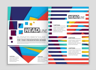 Soyut vektör düzen arka plan set. Sanat kalıp çizmek için, 