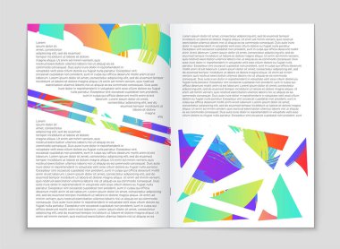 Soyut vektör düzen arka plan set. Sanat kalıp çizmek için, 