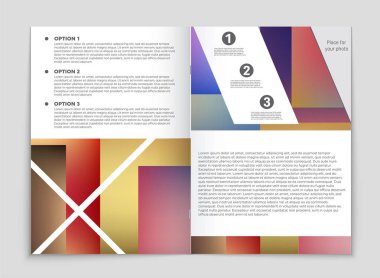 Soyut vektör düzen arka plan set. Sanat kalıp çizmek için, 