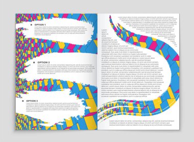 Soyut vektör düzen arka plan set. Sanat kalıp çizmek için, 