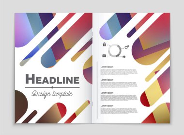 Soyut vektör düzen arka plan set. Sanat kalıp çizmek için, 