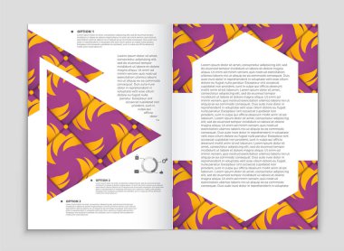 Soyut vektör düzen arka plan set. Sanat kalıp çizmek için, 