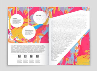 Soyut vektör düzen arka plan set. Sanat kalıp çizmek için, 