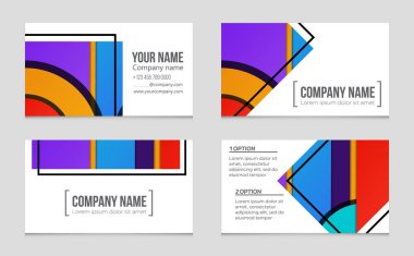 Soyut vektör düzen arka plan set. Sanat kalıp çizmek için, 