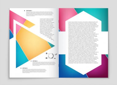 Soyut vektör düzen arka plan set. Sanat kalıp çizmek için, 