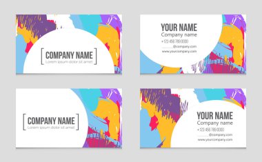 Soyut vektör düzen arka plan set. Sanat kalıp çizmek için, 