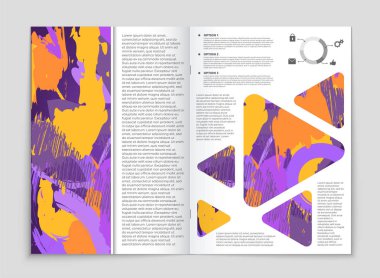 Soyut vektör düzen arka plan set. Sanat kalıp çizmek için, 