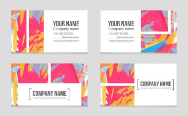 Soyut vektör düzen arka plan set. Sanat kalıp çizmek için, 