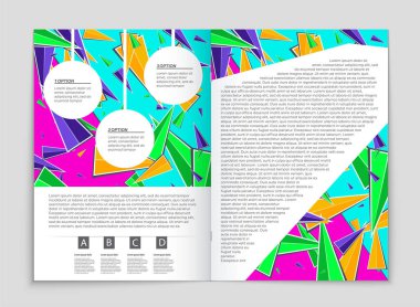 Soyut vektör düzen arka plan set. Sanat kalıp çizmek için, 