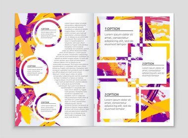 Soyut vektör düzen arka plan set. Sanat kalıp çizmek için, 