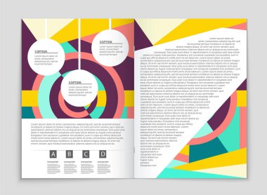 Soyut vektör düzen arka plan set. Sanat kalıp çizmek için, 