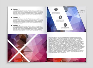 Soyut vektör düzen arka plan set. Sanat kalıp çizmek için, 