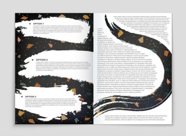 Soyut vektör düzen arka plan set. Sanat kalıp çizmek için, 