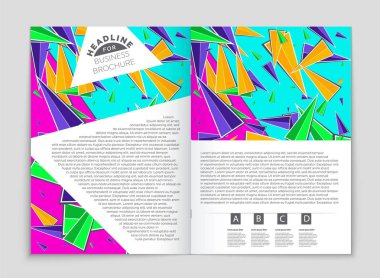 Soyut vektör düzen arka plan set. Sanat kalıp çizmek için, 