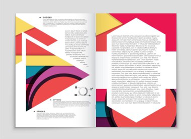 Soyut vektör düzen arka plan set. Sanat kalıp çizmek için, 