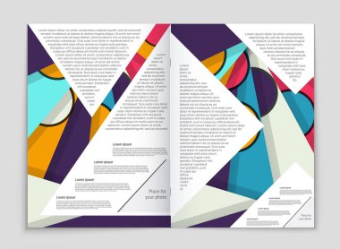 Soyut vektör düzen arka plan set. Sanat kalıp çizmek için, 