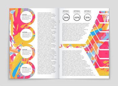 Soyut vektör düzen arka plan set. Sanat kalıp çizmek için, 
