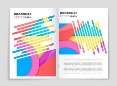 Soyut vektör düzen arka plan set. Sanat kalıp çizmek için, 