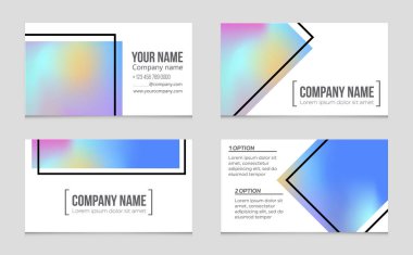 Soyut vektör düzen arka plan set. Sanat kalıp çizmek için, 