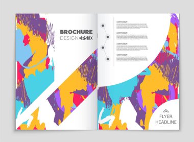 Soyut vektör düzen arka plan set. Sanat kalıp çizmek için, 