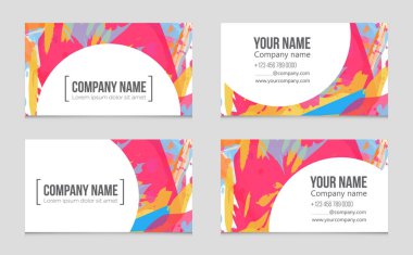 Soyut vektör düzen arka plan set. Sanat kalıp çizmek için, 