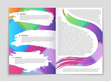 Soyut vektör düzen arka plan set. Sanat kalıp çizmek için, 