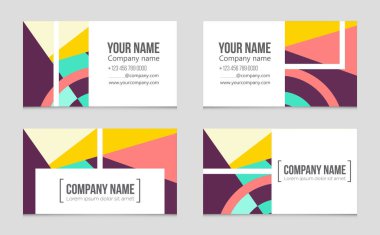 Soyut vektör düzen arka plan set. Sanat kalıp çizmek için, 