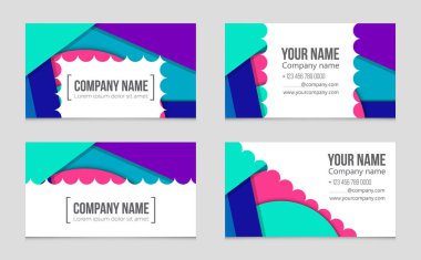 Soyut vektör düzen arka plan set. Sanat kalıp çizmek için, 