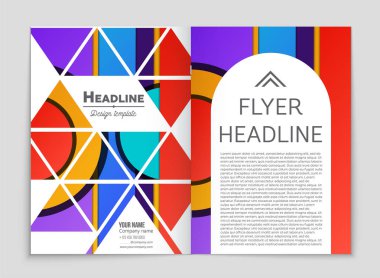 Soyut vektör düzen arka plan set. Sanat kalıp çizmek için, 