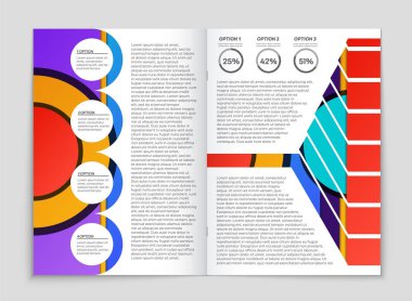 Soyut vektör düzen arka plan set. Sanat kalıp çizmek için, 