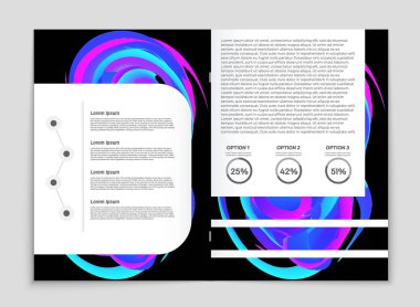 Soyut vektör düzen arka plan set. Sanat kalıp çizmek için, 