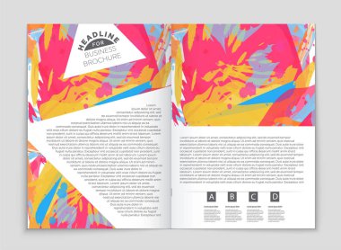 Soyut vektör düzen arka plan set. Sanat kalıp çizmek için, 