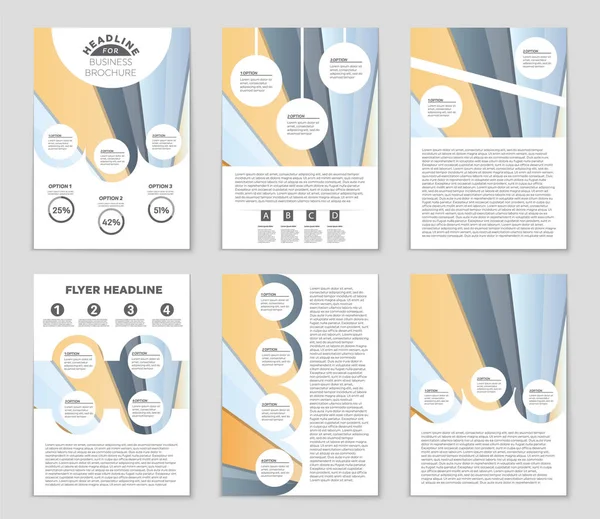 抽象的なベクトル レイアウト背景セット。アート テンプレートの設計を, — ストックベクタ